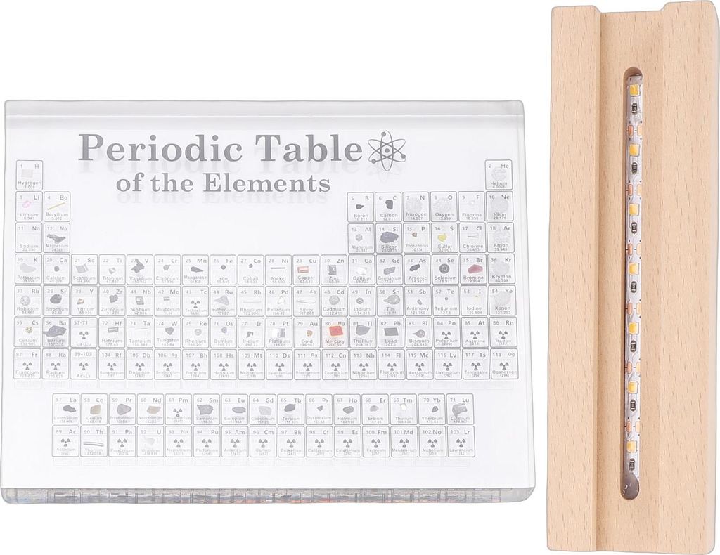 Periodic Table of Elements 83 Real Samples Wooden Stand Zdjęcie produktu 