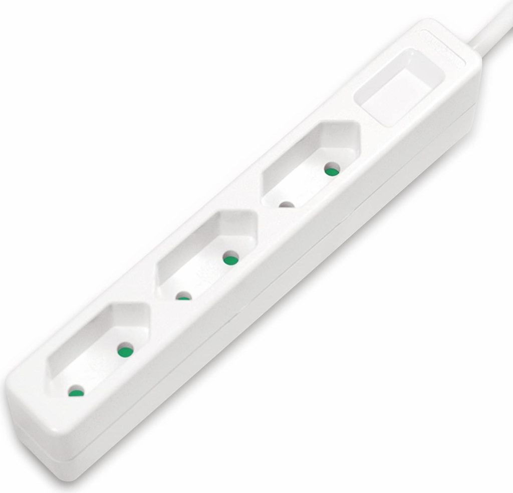 Logilink Steckdosenleiste 3-fach, 1,5m Eurostecker,    weiß Immagine del prodotto 