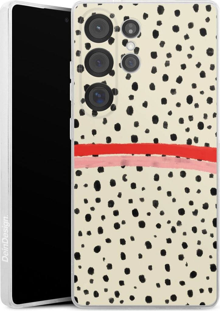 DeinDesign Handyhülle für Samsung Galaxy S25 Ultra Silikon Hülle Case Smartphone Schutzhülle Kunst Punkte Streifen