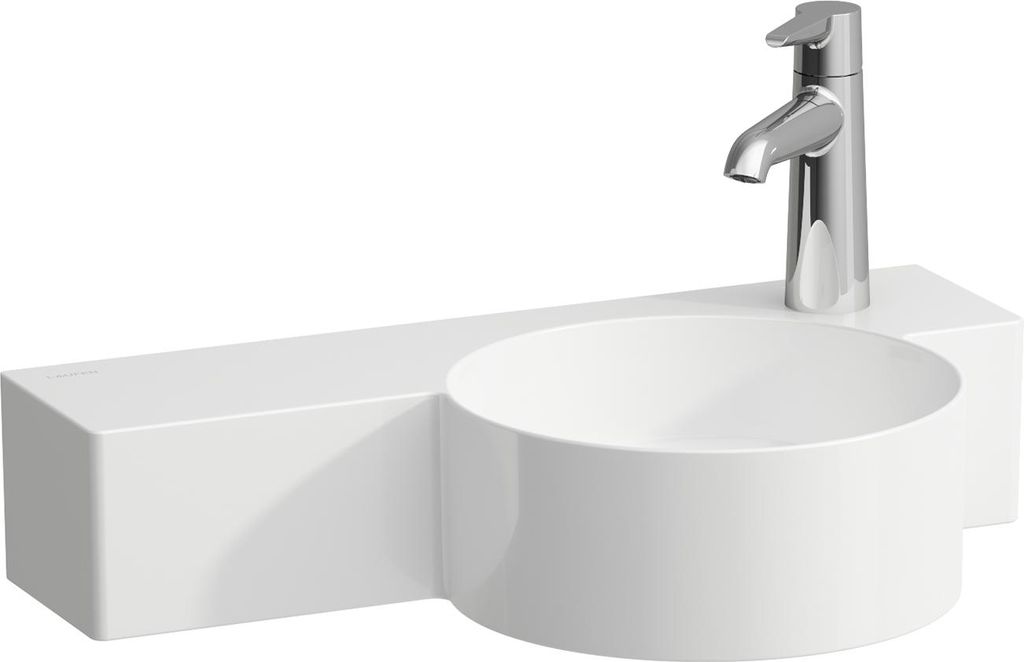 LAUFEN VAL Handwaschbecken, 1 Hahnloch rechts, ohne Überlauf, 550x315mm, Ablage links, H8152844001141