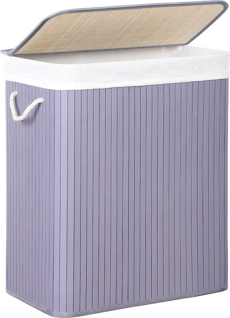 Panier à Linge Sale avec Couvercle et Poignées - Solution Gain de Place