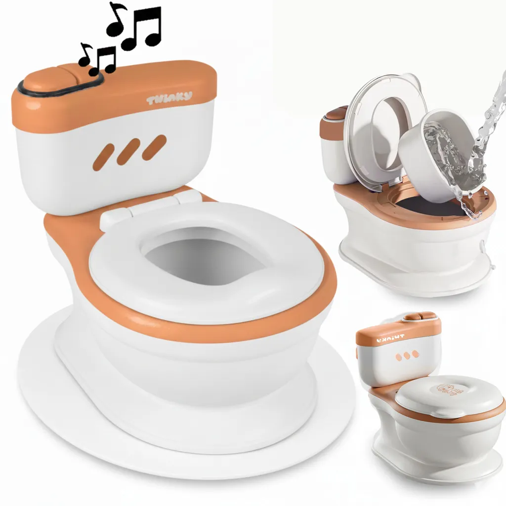 Pot Bébé Interactif avec Musique et Support Rouleau WC Ergonomique
