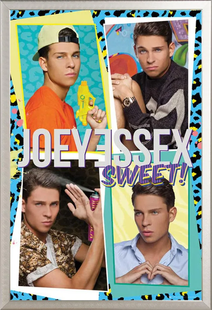 Affiche de Joey Essex sous Cadre Maxi Aluminium Argenté Shinsuke®
