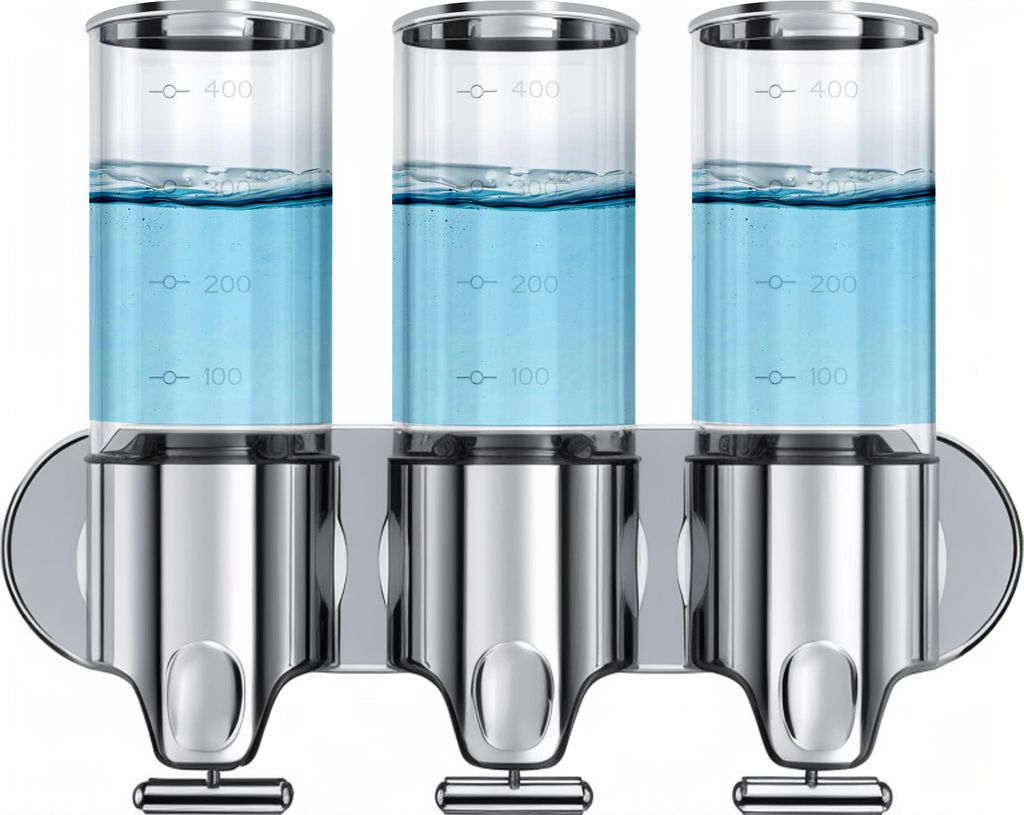 3-v-1 dávkovač sprchového mydla, 3 komory po 500 ml, bez Obrázok produktu 