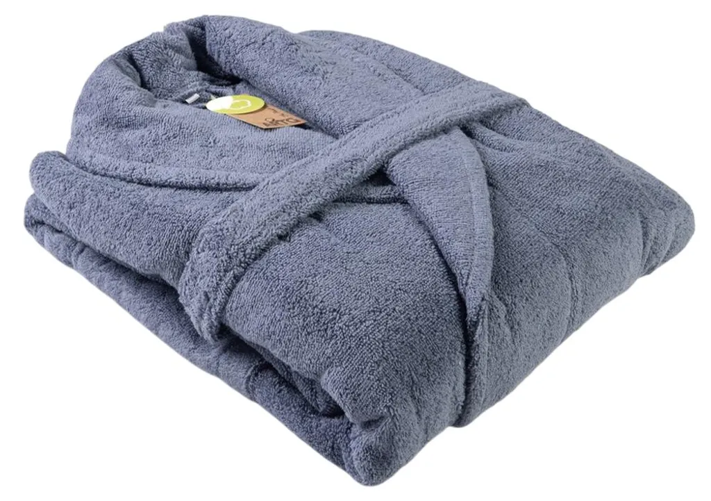 ARTG LT4020 Peignoir bleu jean pour femme avec col châle taille XS