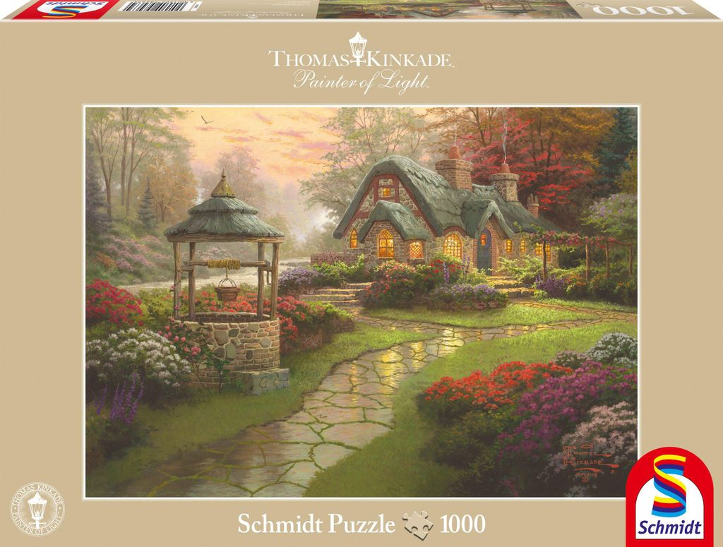 Casa con fontana puzzle 1.000 pezzi Immagine del prodotto 