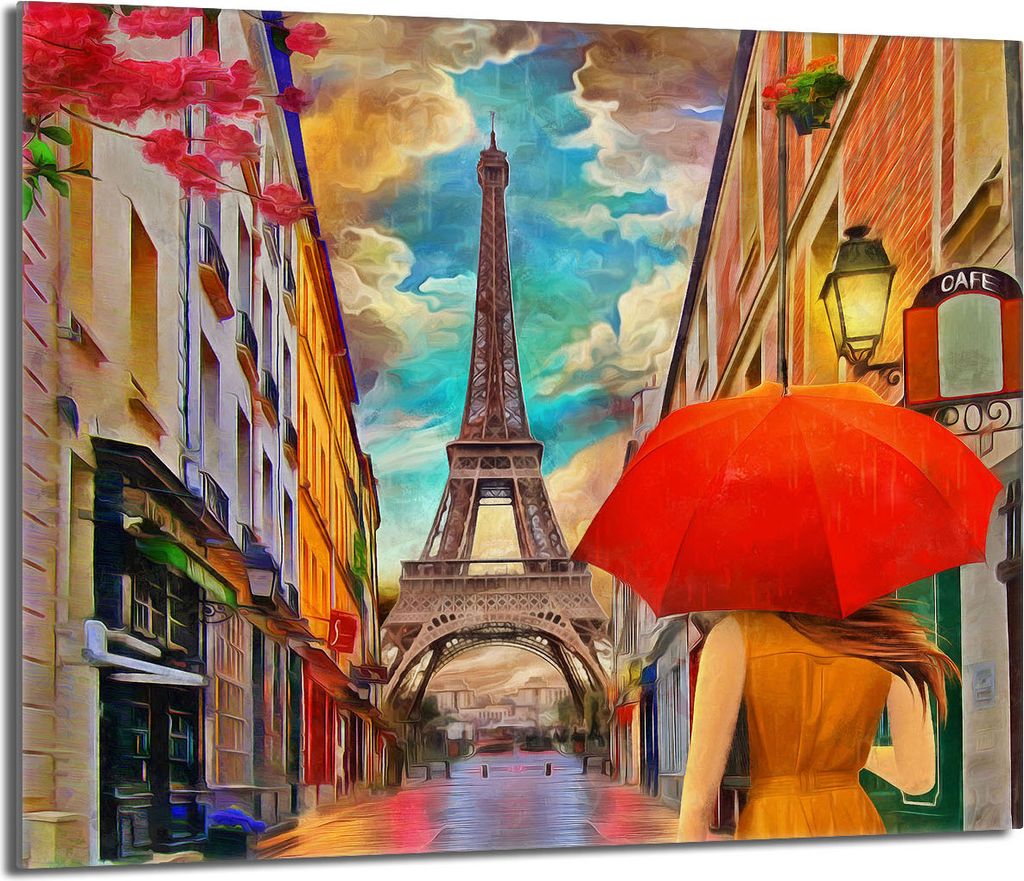 Glasschutzplatte für den Herd 60x52 Paris