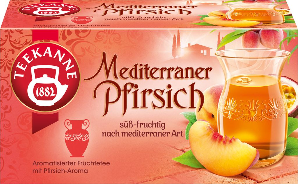 TEEKANNE Thé méditerranéen à la pêche 20 portions Image du produit 