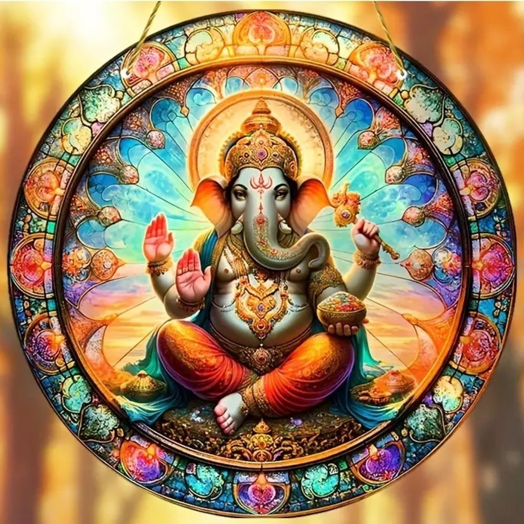 Sonnenfänger Ganesha - Spirituelle Kunst für Ihr Zuhause KP32351