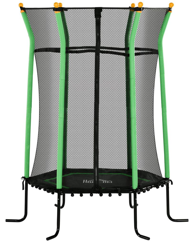Trampolin für Kinder, Ø163,5 cm, mit Sicherheitsnetz, gepolstert, Stahl, belastbar bis 50 kg