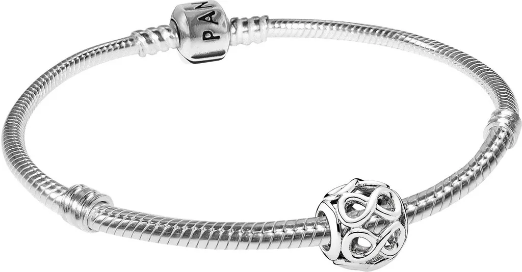 Bracelet Pandora 19 cm kit de base idéal pour créer un bijou de souvenirs