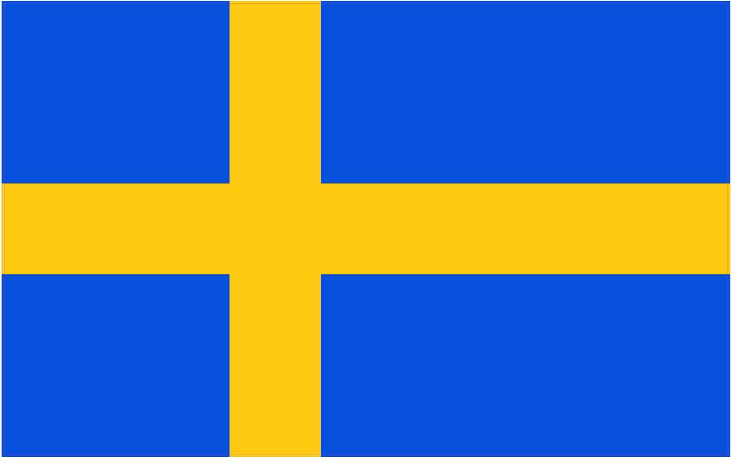 Kiwistar WANDTATTOO Sticker Fahne Flagge Aufkleber Schweden 120 x 75cm - Dekoration für Kinderzimmer Schlafzimmer Wohnzimmer Küche Badezimmer