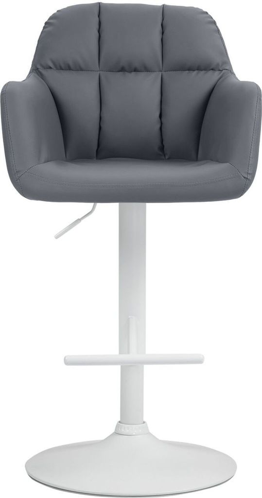 Barhocker Natoma Kunstleder weiß grau