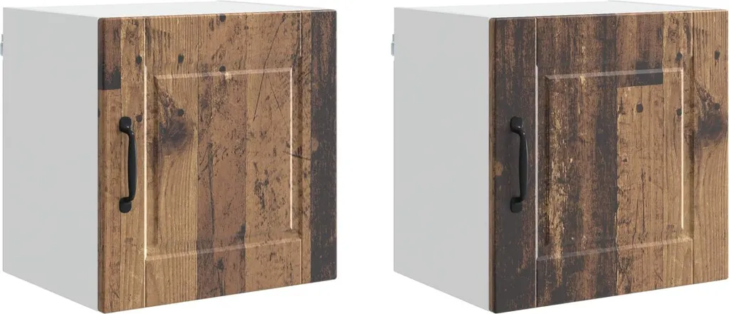 Armadietto Pensile Cucina vidaXL 2 pz Legno Antico Recuperato