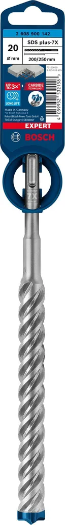 Punta Bosch EXPERT SDS plus-7X 20x200x265mm per Cemento Armato