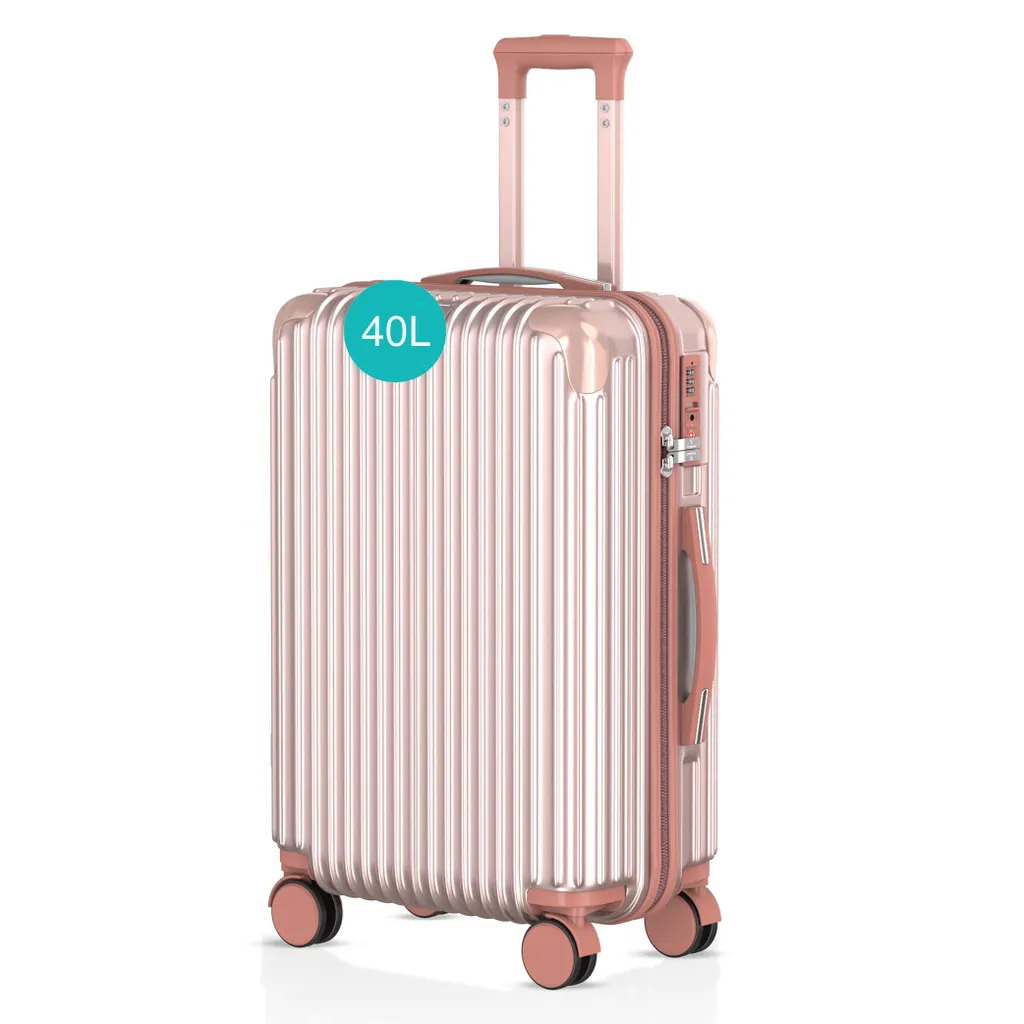 Trolley Voyagoux® 40L Oro Rosa: Eleganza in Cabina con Sicurezza TSA