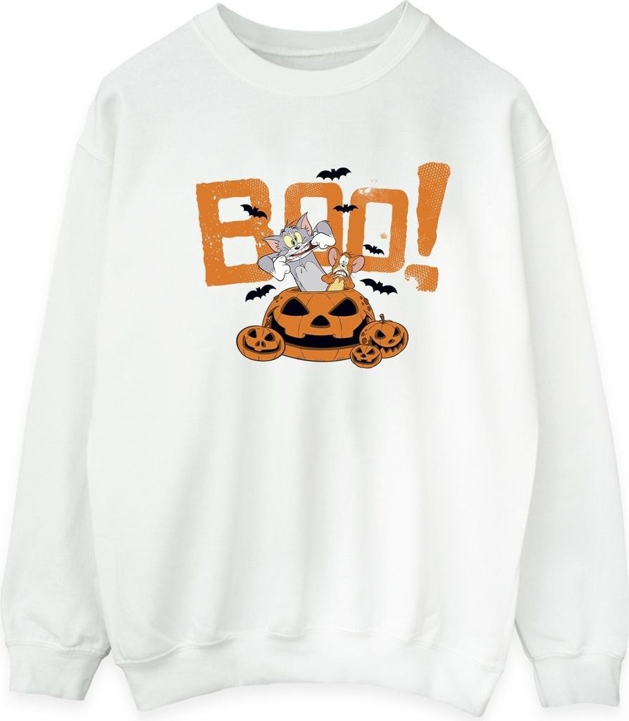 Tom & Jerry - "Halloween Boo!" Sweatshirt für Herren BI47143 (L) (Weiß)