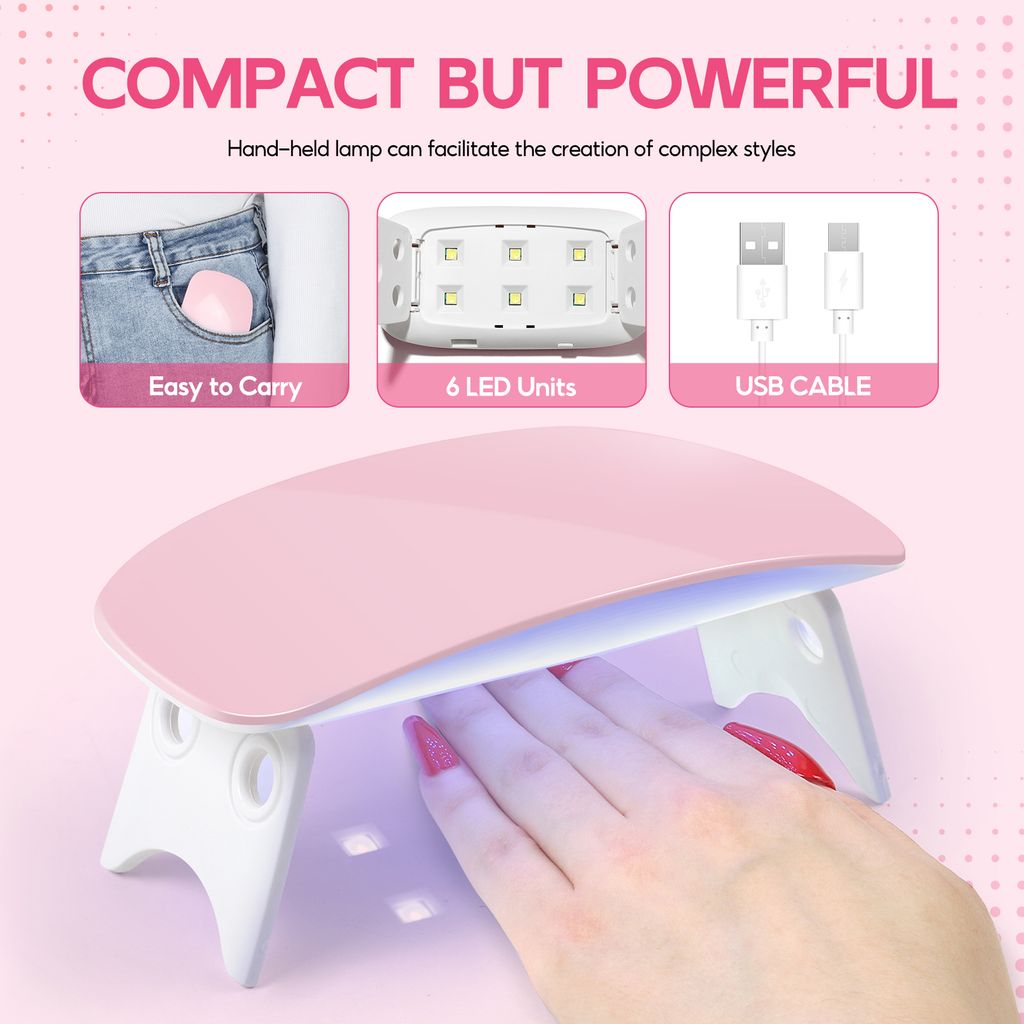 Acryl-Nagel-Set mit UV-Licht Acryl-Pulver und flüssiges Produktbild 4