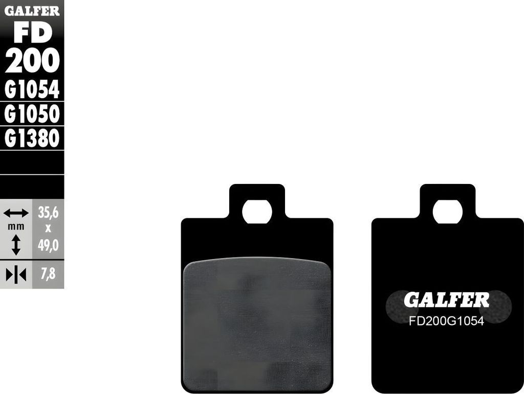 Bremsbeläge Set Galfer 2x FD200G1054 Semi-Metall vorne für Produktbild 