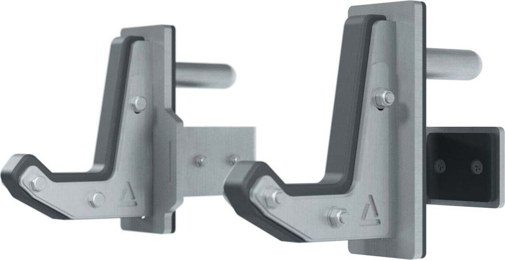 ATLETICA R8 Outdoor J-Hooks | Edelstahl | Outdoor J-Hooks | Edelstahl | Tiefe Mulde | Bis 550 kg belastbar | Einfache Höhenverstellbarkeit