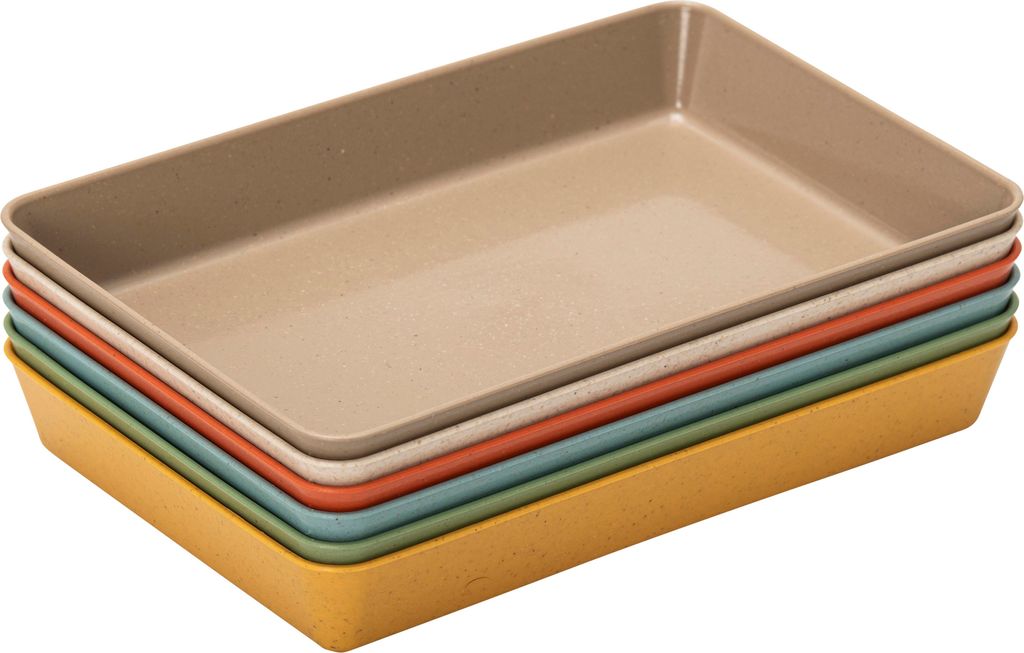Betzold Materialschalen aus biobasiertem treeNside-Material, Natur, Farbe: bunt, Größe: klein, Setgröße: 6 Stück