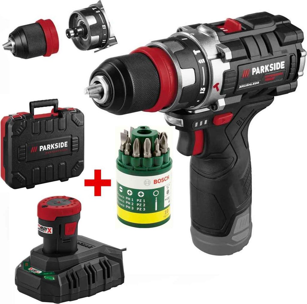 PARKSIDE PERFORMANCE 12V Schlagbohrschrauber PSBSAP 12 Akku Produktbild 