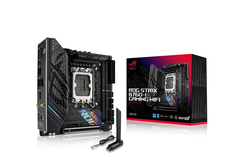 Placa base ASUS, modelo ROG Strix B760-I Gaming WiFi, Imagen del producto 