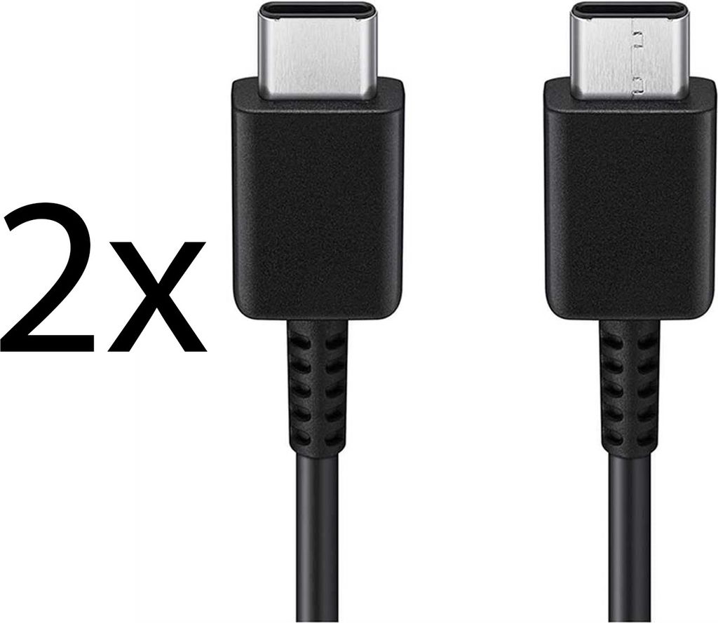 2x Typ-C Schnell-Ladekabel für Original Samsung Galaxy S22, S22 Plus, S22 Ultra Datenkabel 5A super-schnell schwarz 1m beidseitig USB Type-C super...