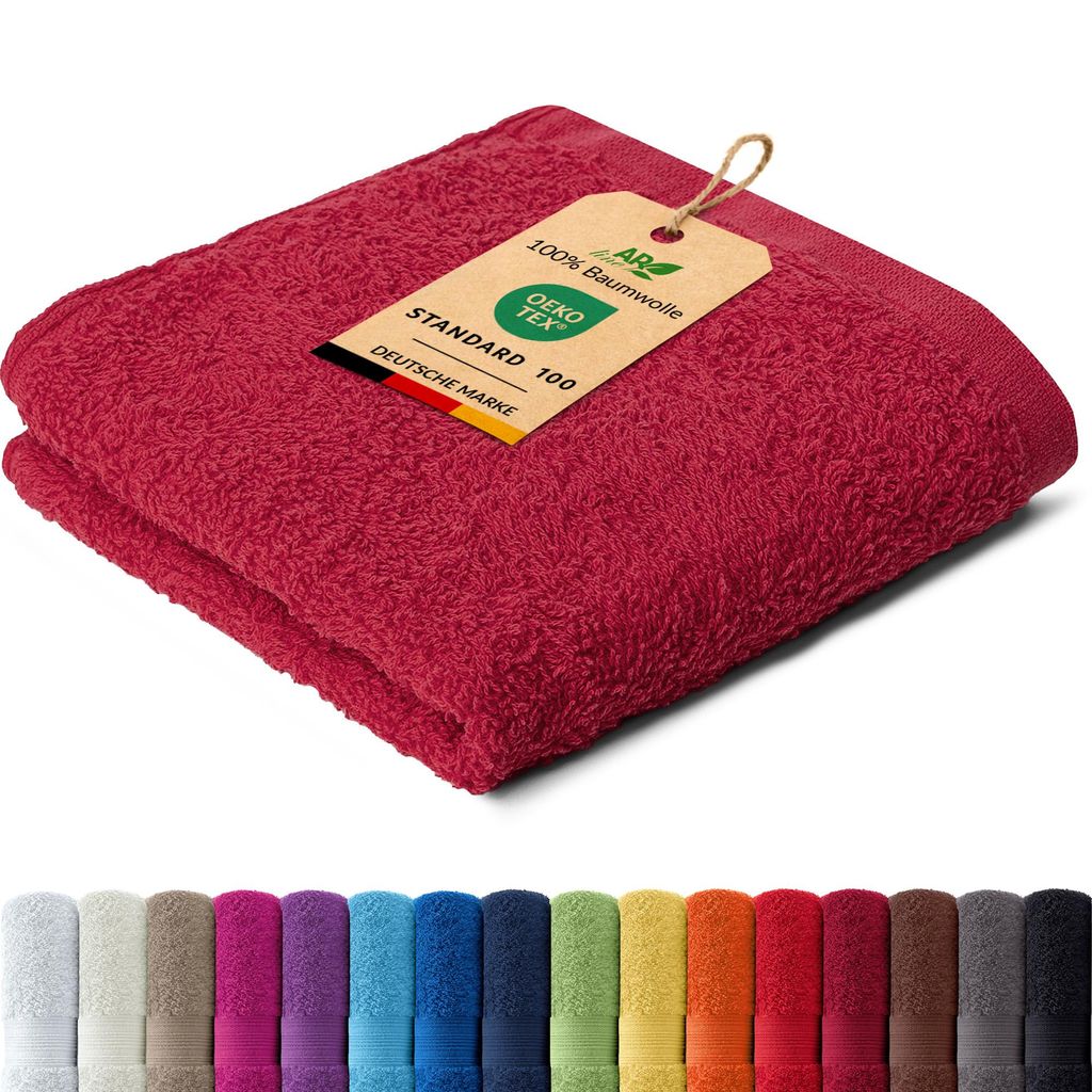 AR Line ARIZONA Handtuch-Serie – 500 g/m² Frottier in 9 Größen verfügbar, Größe: Seiftuch 30x30 cm, Farbe: Burgund
