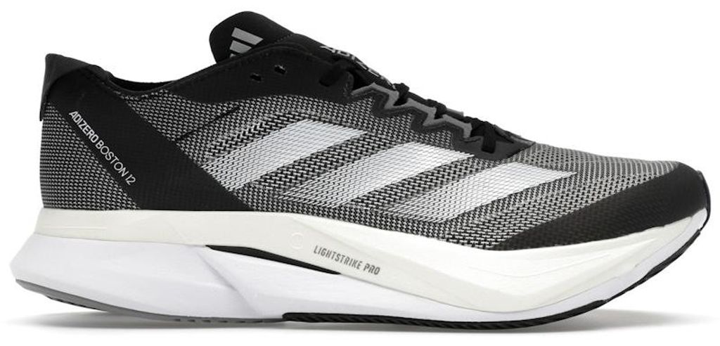 adidas Adizero Boston 12 Black White - EU 46 2/3 Produktbild 