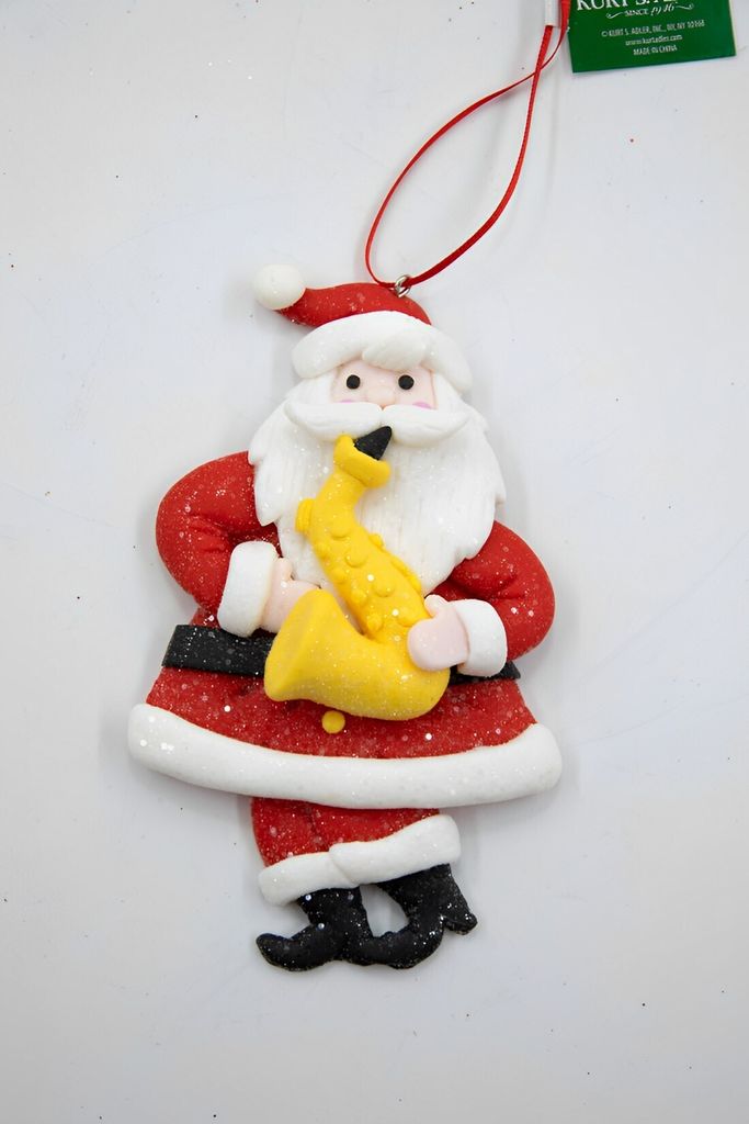 Kurt S. Adler Santa mit Saxophon Weihnachtsschmuck Produktbild 