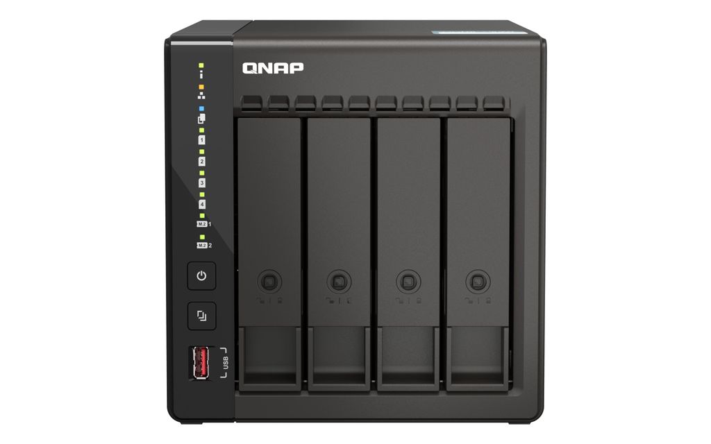 QNAP TS-453E - NAS - Tower - Intel Celeron - J6412 - Schwarz