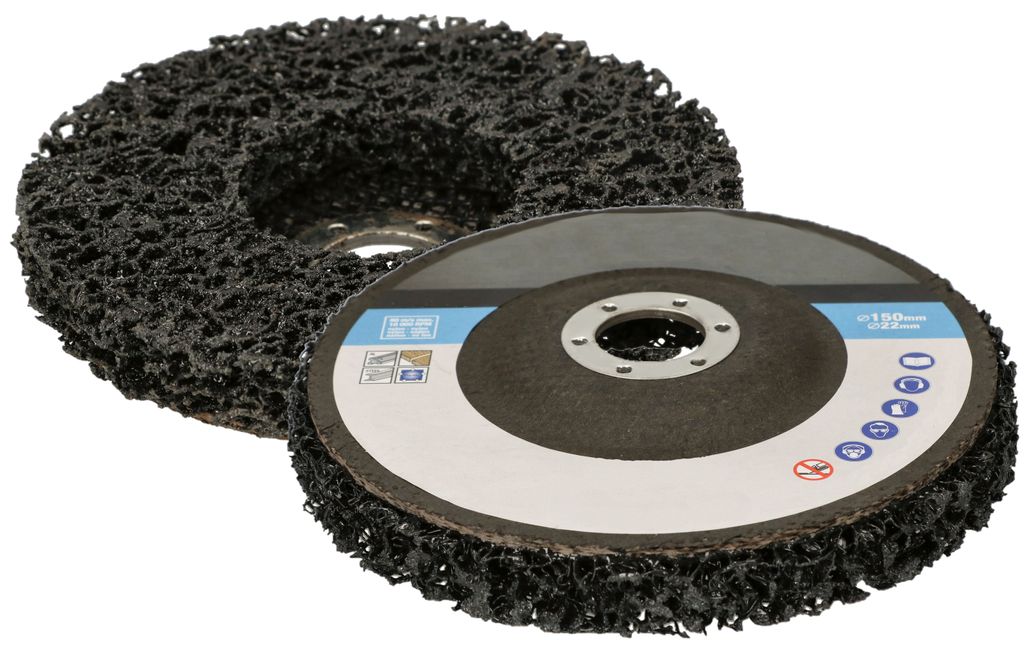 KOTARBAU 2er Set Grobreinigungsscheibe CSD für Winkelschleifer 150mm CBS Nylongewebescheibe Reinigungsscheibe Reinigungsvlies