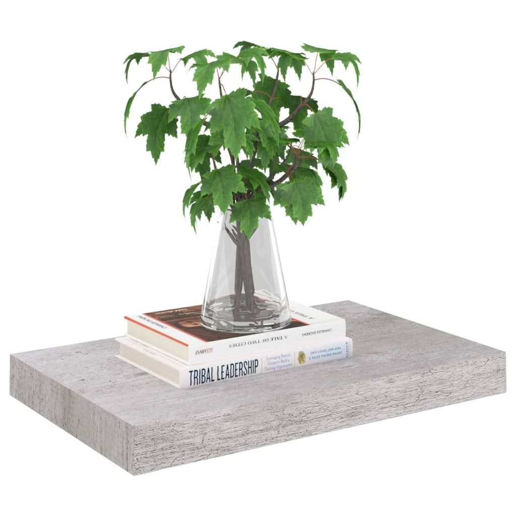 Stabli Schweberegal Betongrau 40x23x3,8cm MDF - Wandregale DE862386 - Wandregale