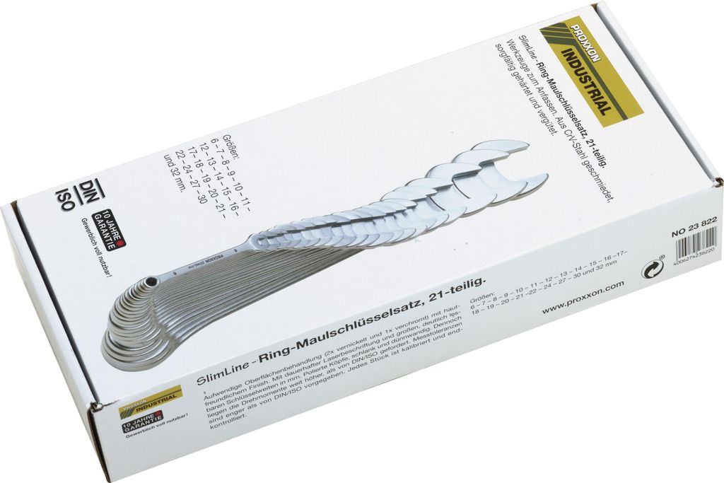 PROXXON Ring-Maulschlüsselsatz 21-teilig Größe 6 - 32 mm Immagine del prodotto 