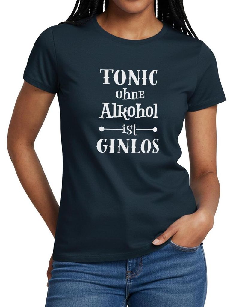 Spreadshirt Tonic Ohne Alkohol Ist Ginlos Frauen T-Shirt, L, Navy