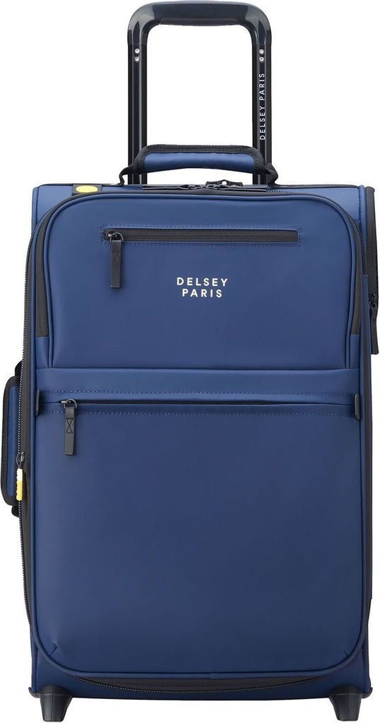 DELSEY PARIS Maubert 2.0 2 Rolls Expandable Cabin Trolley WP 55 Marine Blue dunkelblau