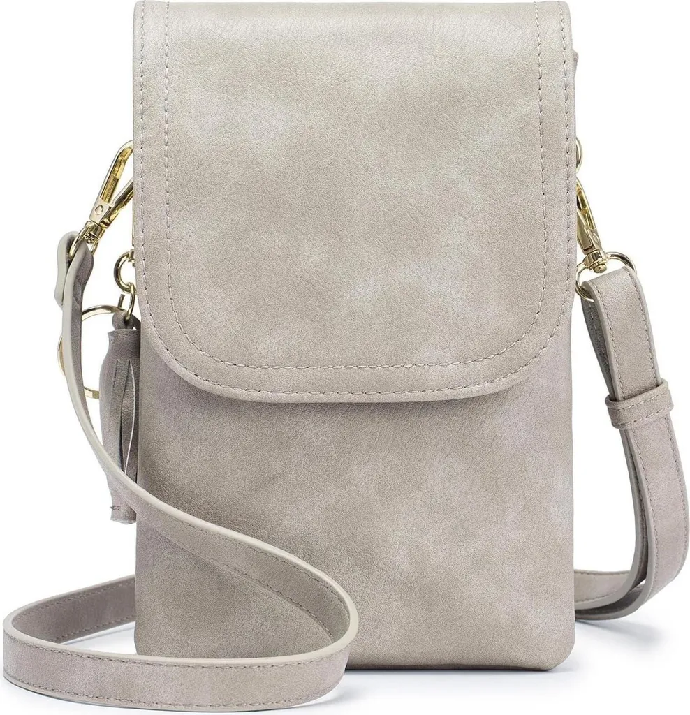 Roulens Borsa Tracolla Cellulare Donna: Portafoglio in Finto Cuoio Elegante