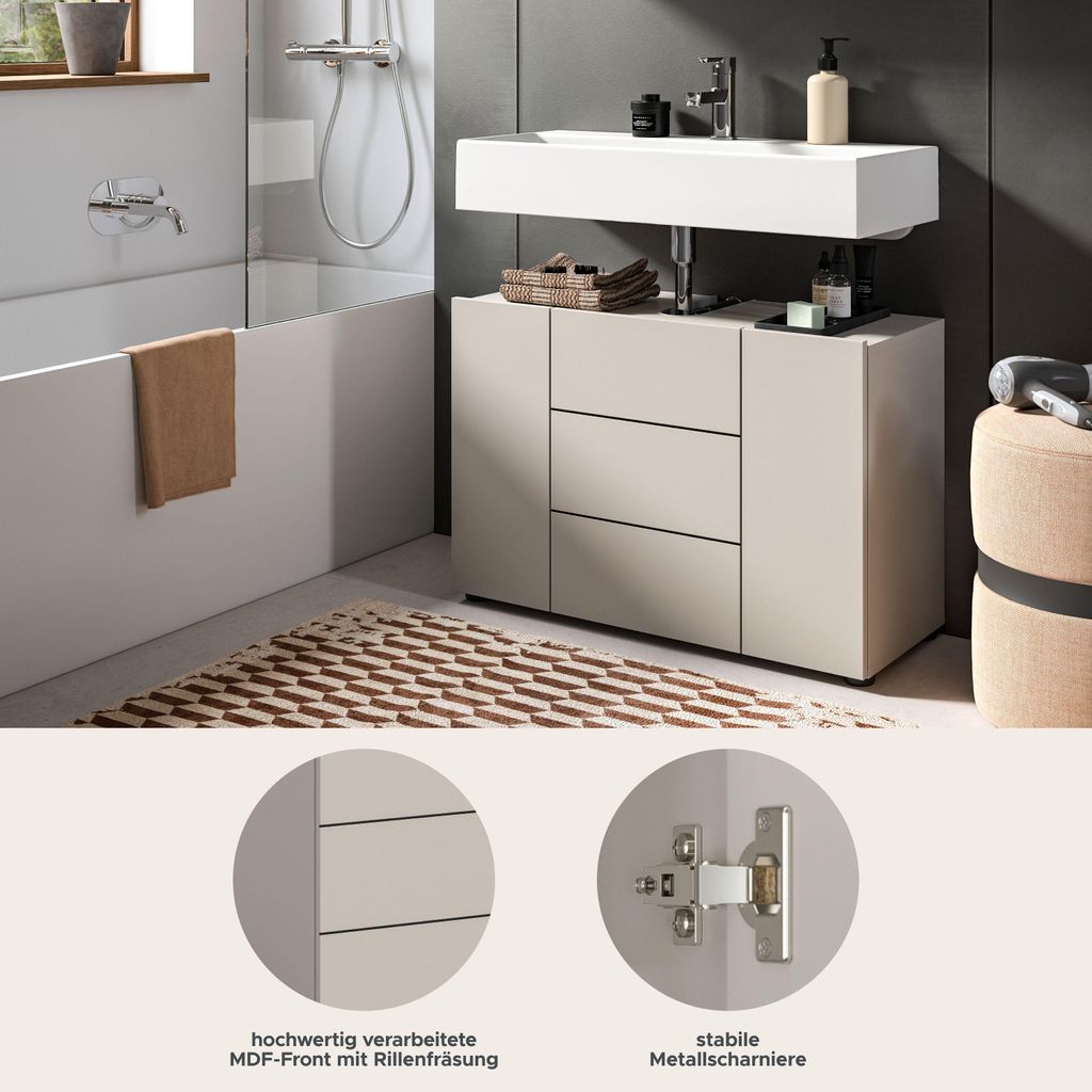 xonox.home Vira Waschbeckenunterschrank (B/H/T: 82x56x34 Produktbild 