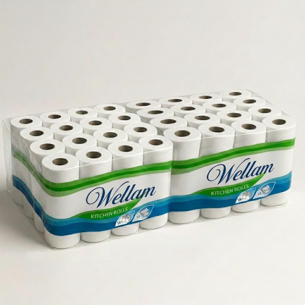 Vella Premium Küchenrollen 3-lagig Ultraweich, Saugstark & Produktbild 