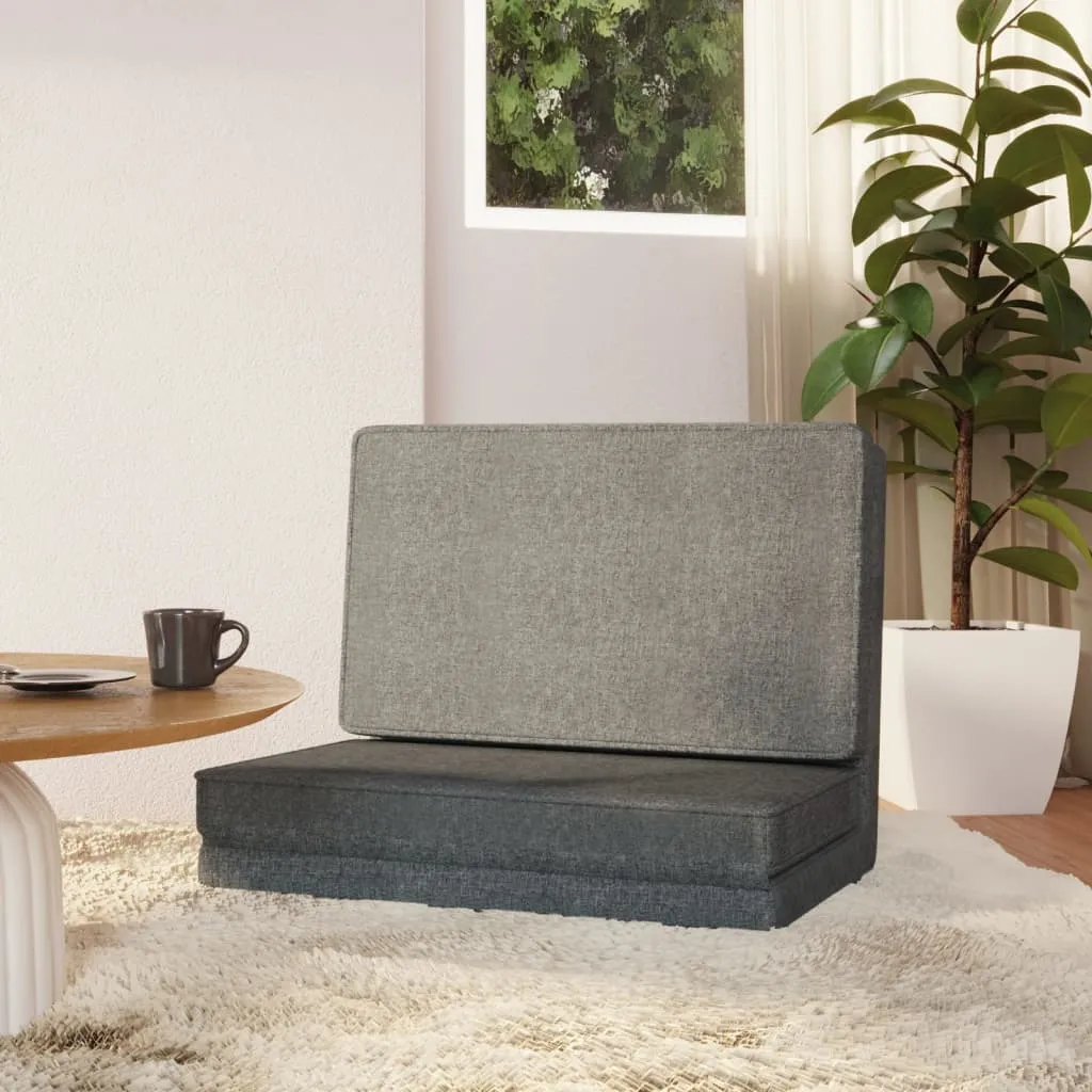 Chaise de sol pliable gris clair - Idéal lecture, gaming et repos