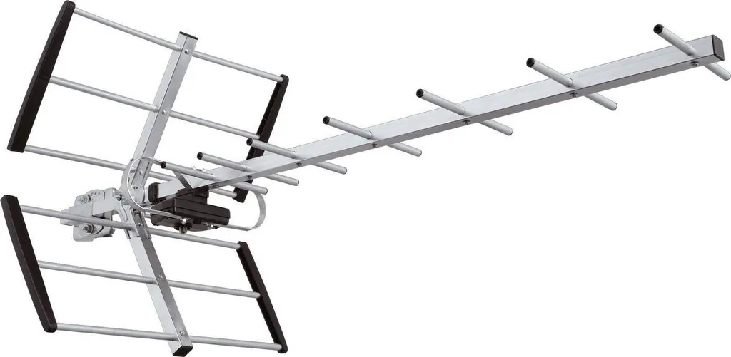 Râteau Antenne UHF Extérieure Haute Performance en Aluminium Noir 13dBi