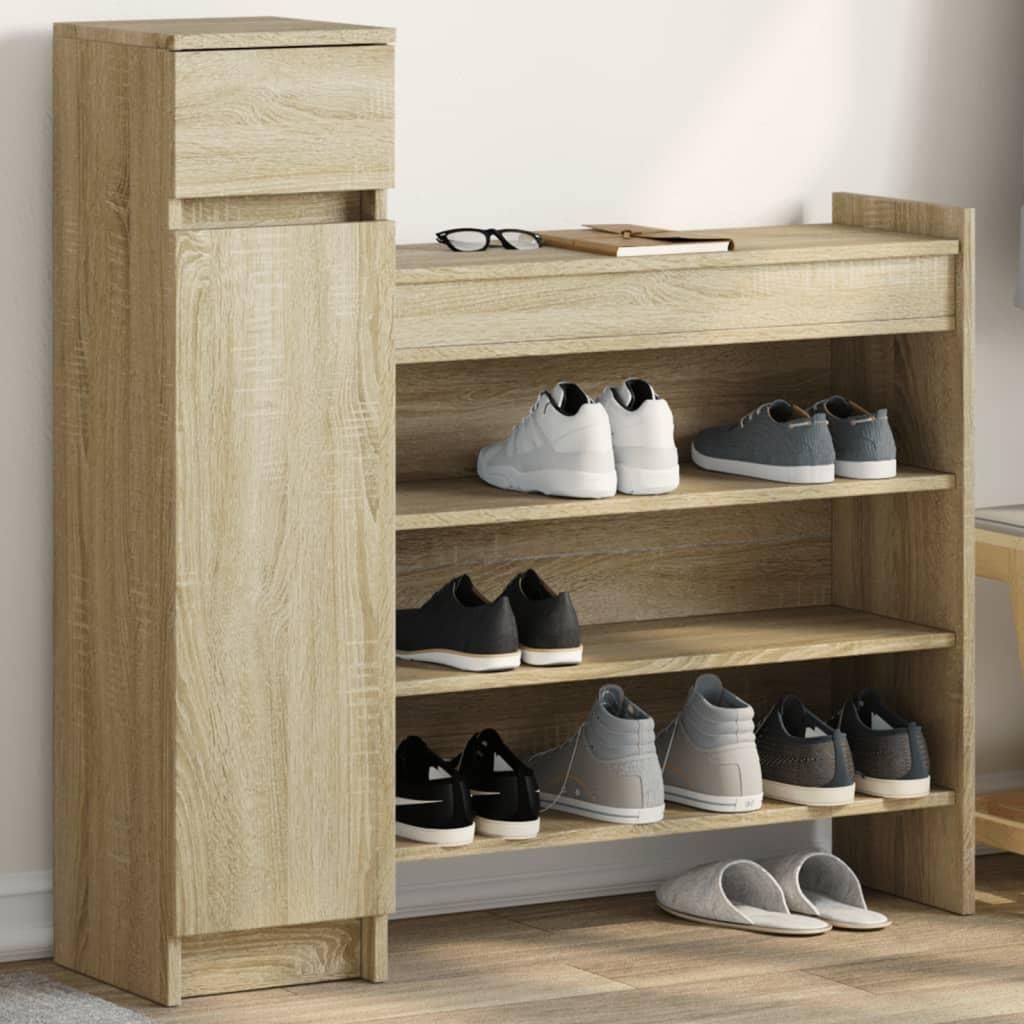 Botník betonově šedý 100,5 x 28 x 100 cm kompozitní dřevo Obrázek produktu 