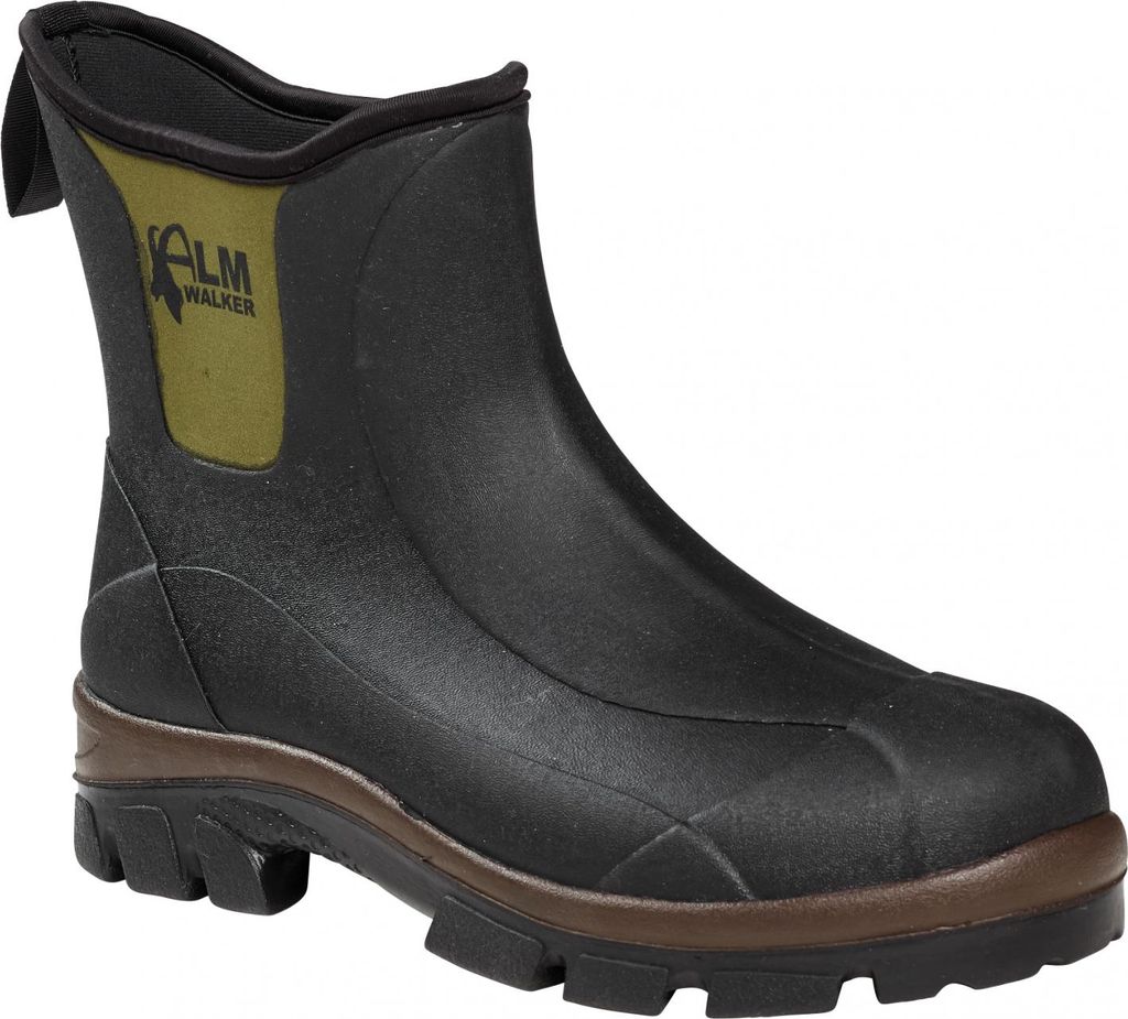 A single black Almwalker boot is shown against a white background.