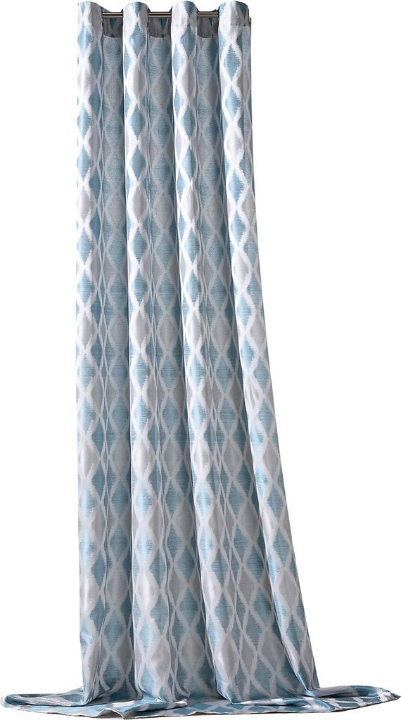 heimtexland ® Ösenschal Deko Vorhang Raute Jacquard Produktbild 