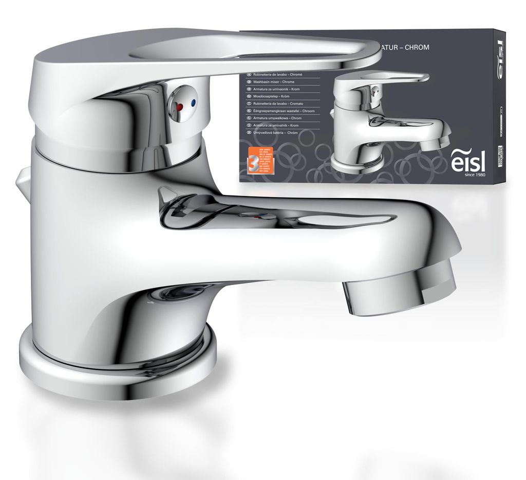 eisl SPEED Waschtischarmatur mit Zugstange, Wasserhahn Bad Produktbild 