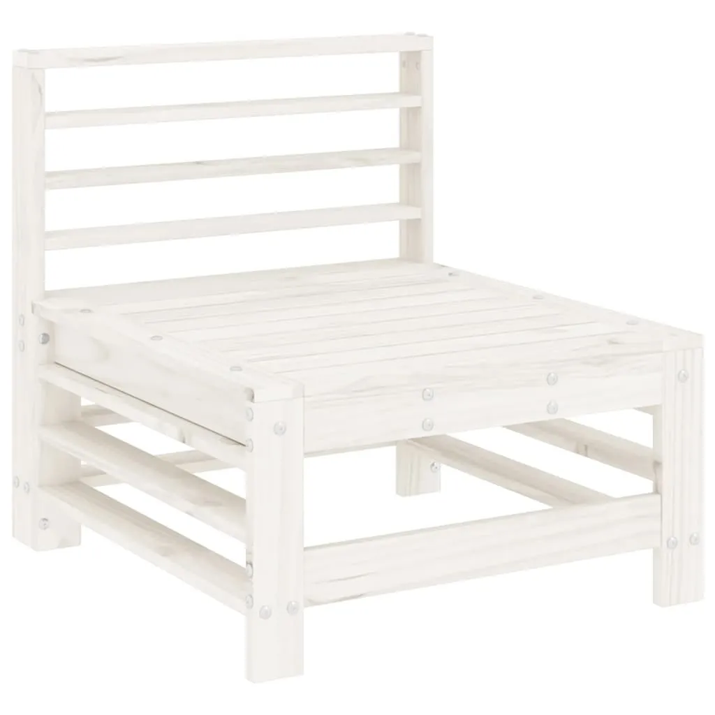 Divanetto da Giardino in Legno Bianco SYFAX | Arredo Rustico Chic