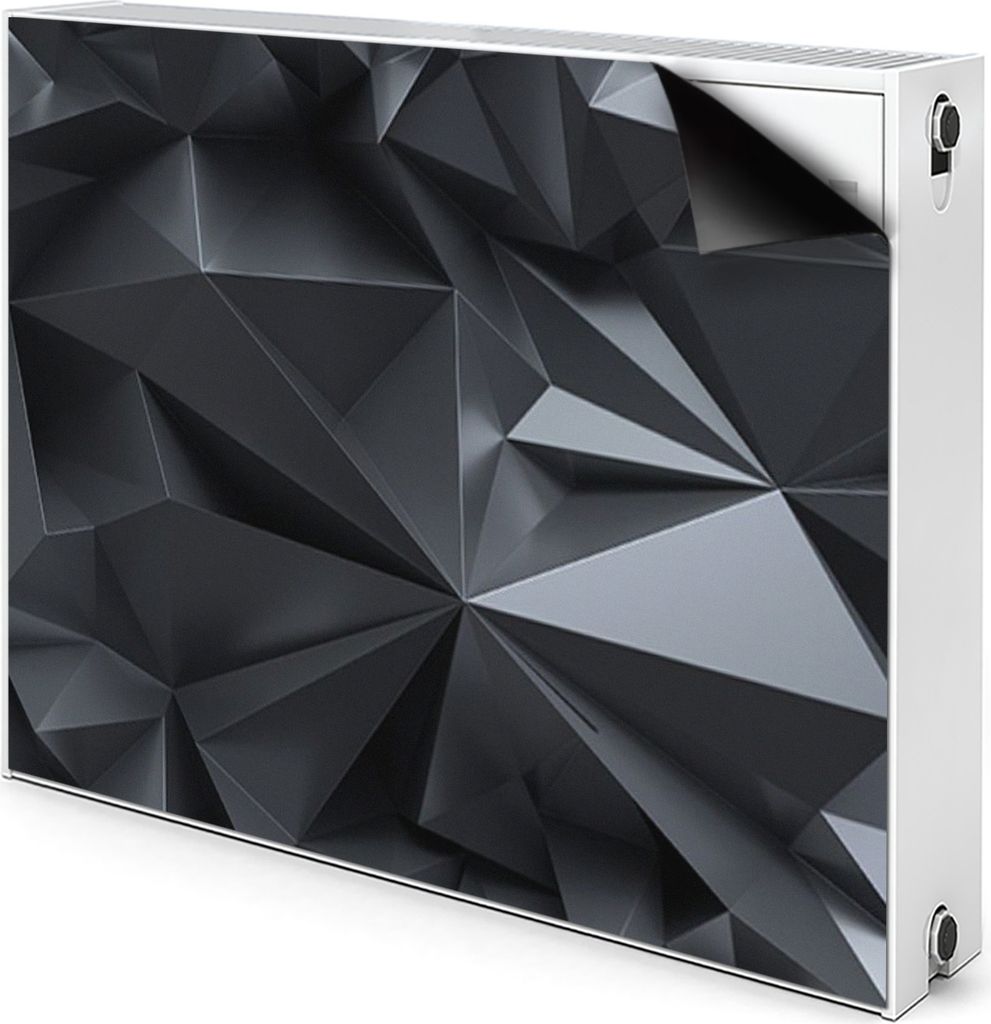 Magnet Heizung Verkleidung Abdeckung Heizung Heizkörperabdeckung 90x60 cm - Schwarz, muster, 3d