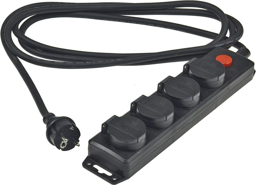 Ciabatta da giardino ChiliTec per uso esterno, 4 vie IP44, Immagine del prodotto 