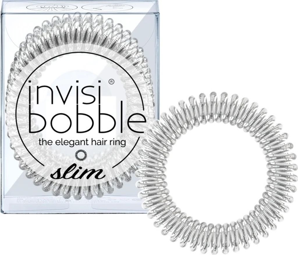 invisibobble SLIM, Pferdeschwanzhalter, Chrom, 3 Stück(e) Produktbild 